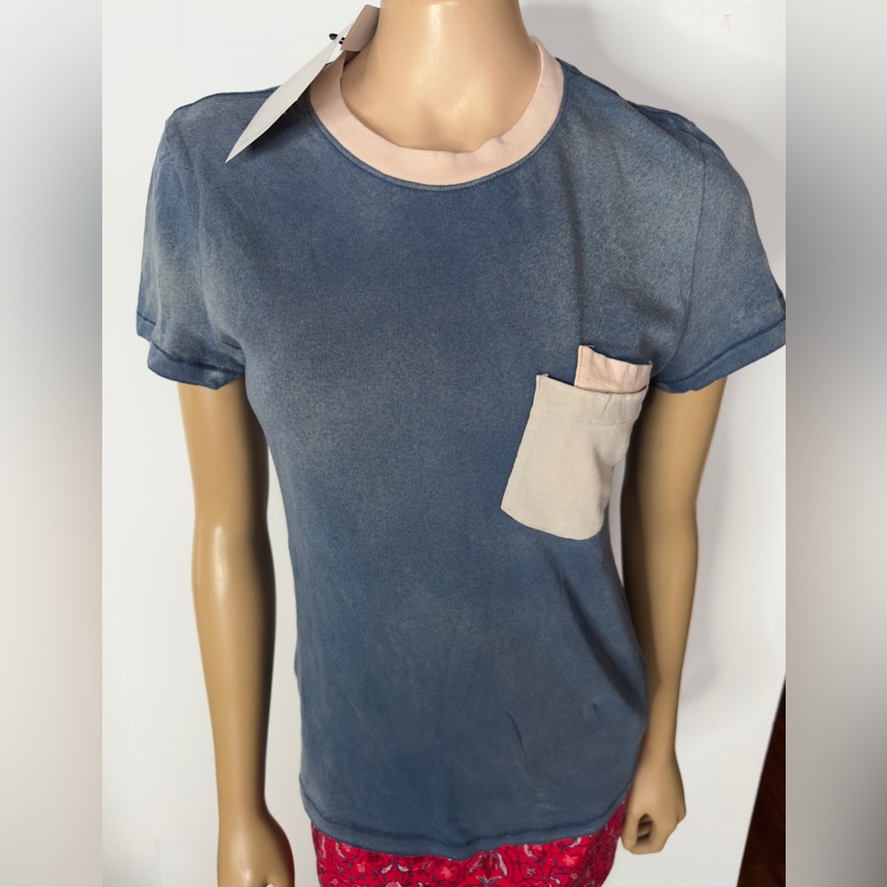 NWT Current/Elliot The desert days double pocket Tee in blue size 2